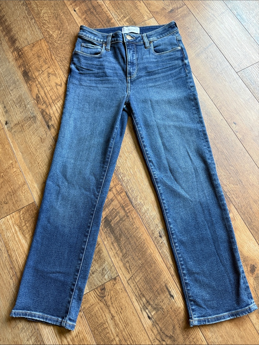 Evereve Dark Blue Straight-Leg Women's Jeans